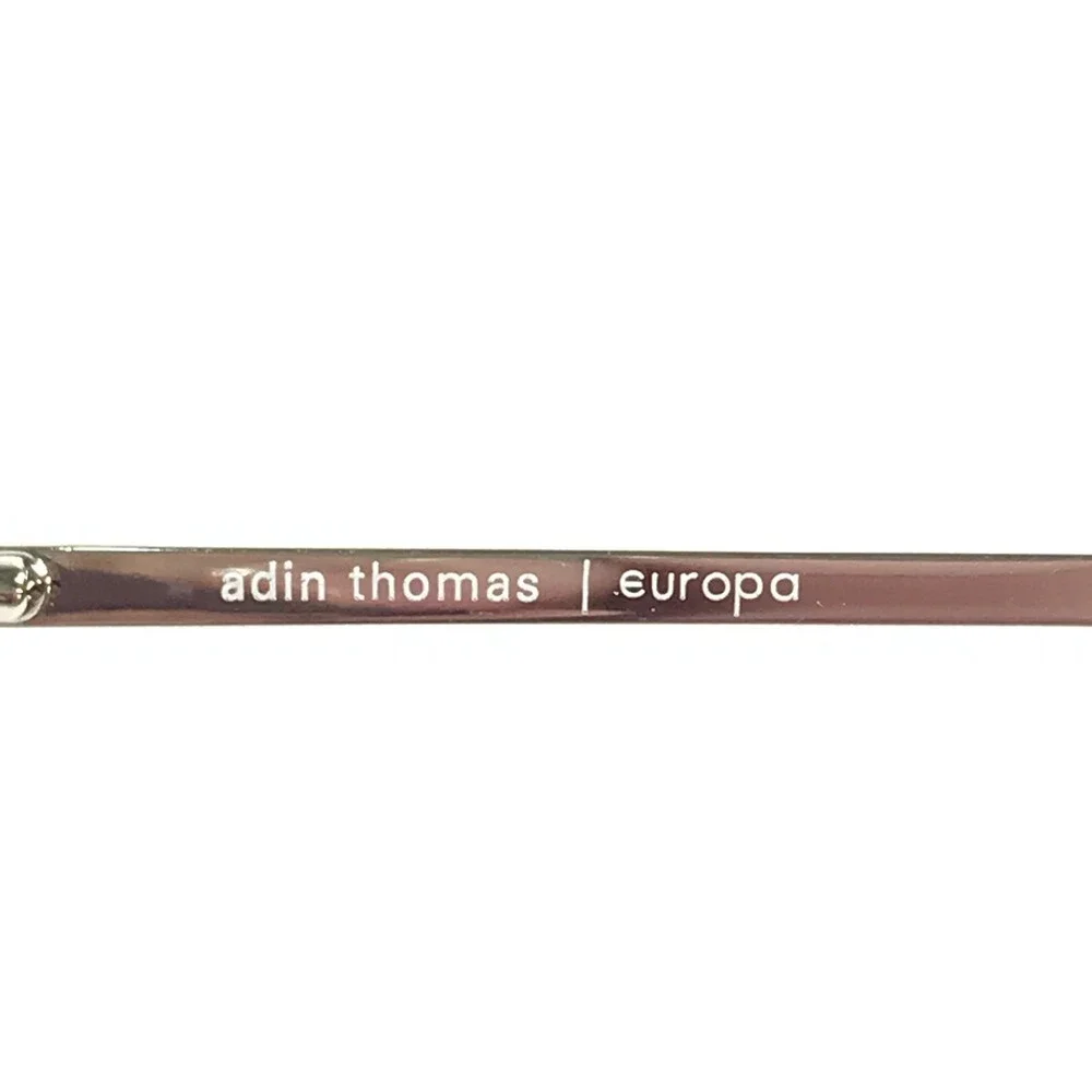 Adin Thomas Eyeglasses Frames AT-426 C3 Purple Silver Cat Eye Half Rim 52-16-135